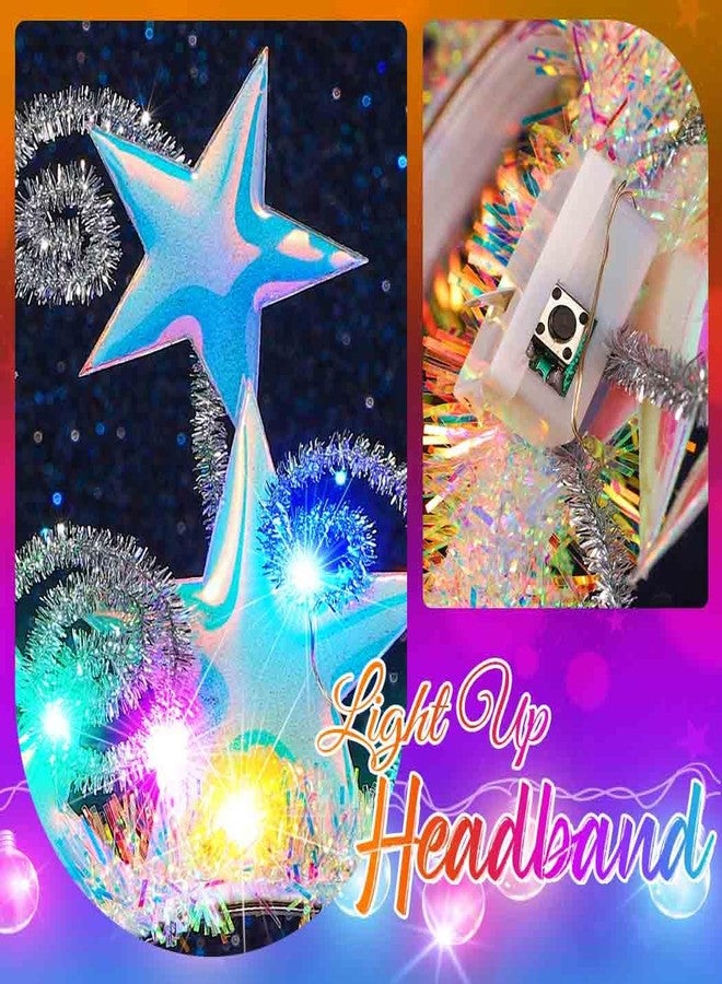 Yean Christmas Headbands Light Up Star Headband Holiday Hair Accessories for women (Color, One size) - Image 5